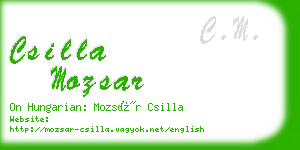 csilla mozsar business card